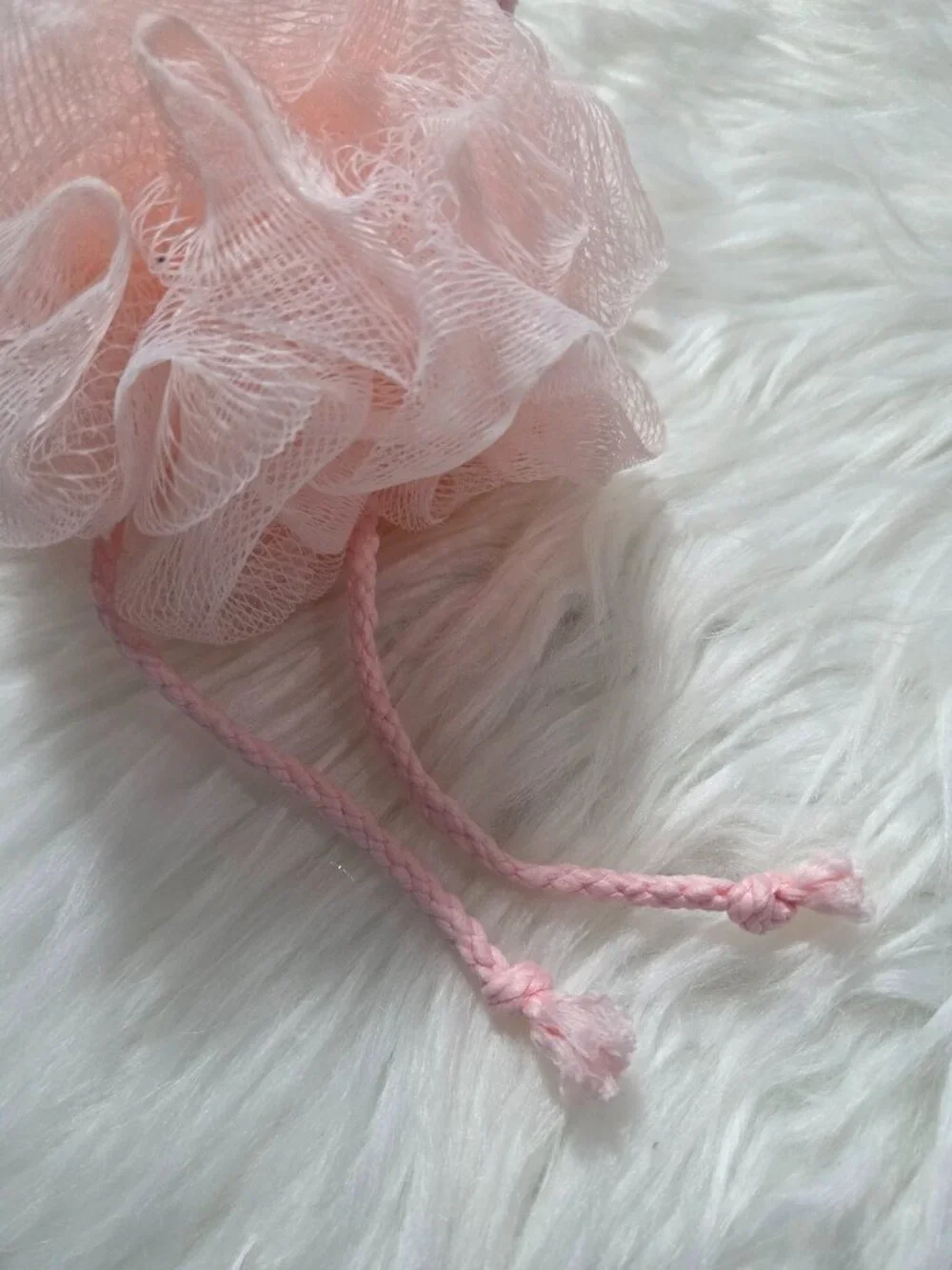 Flamingo Design Bath Poof Set